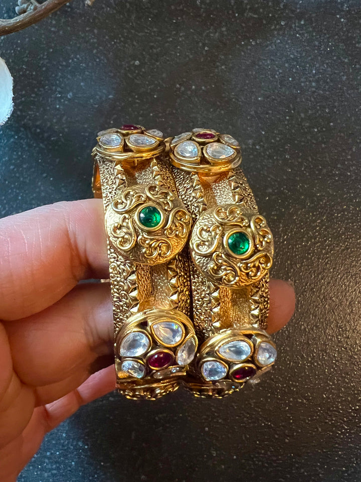 Bridal Kundan Kadas- Set of Two