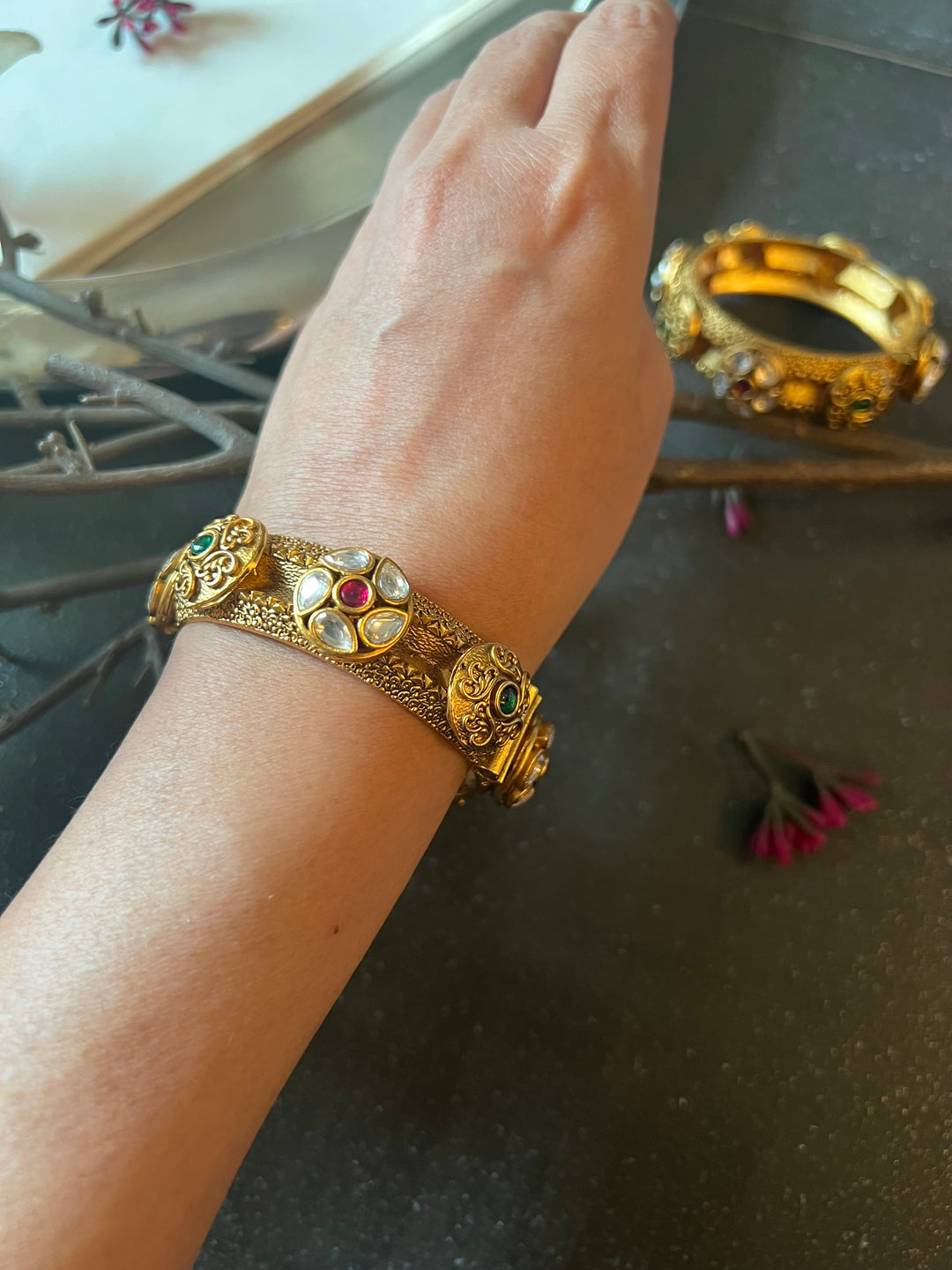 Bridal Kundan Kadas- Set of Two