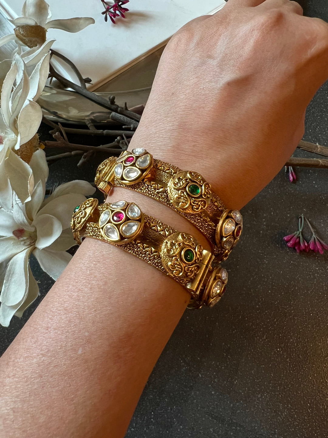 Bridal Kundan Kadas- Set of Two