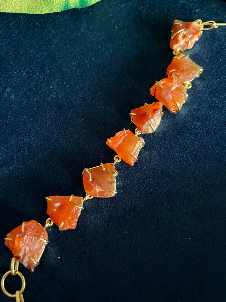 Raw Gemstones Bracelet