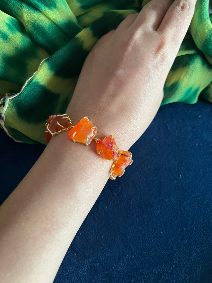 Raw Gemstones Bracelet