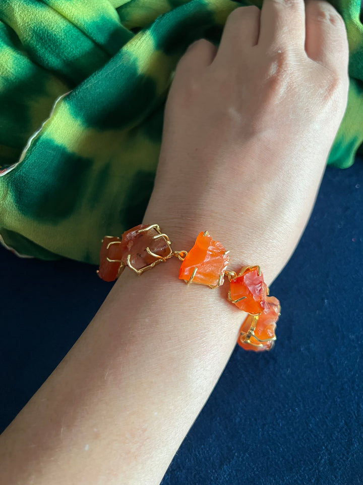 Raw Gemstones Bracelet