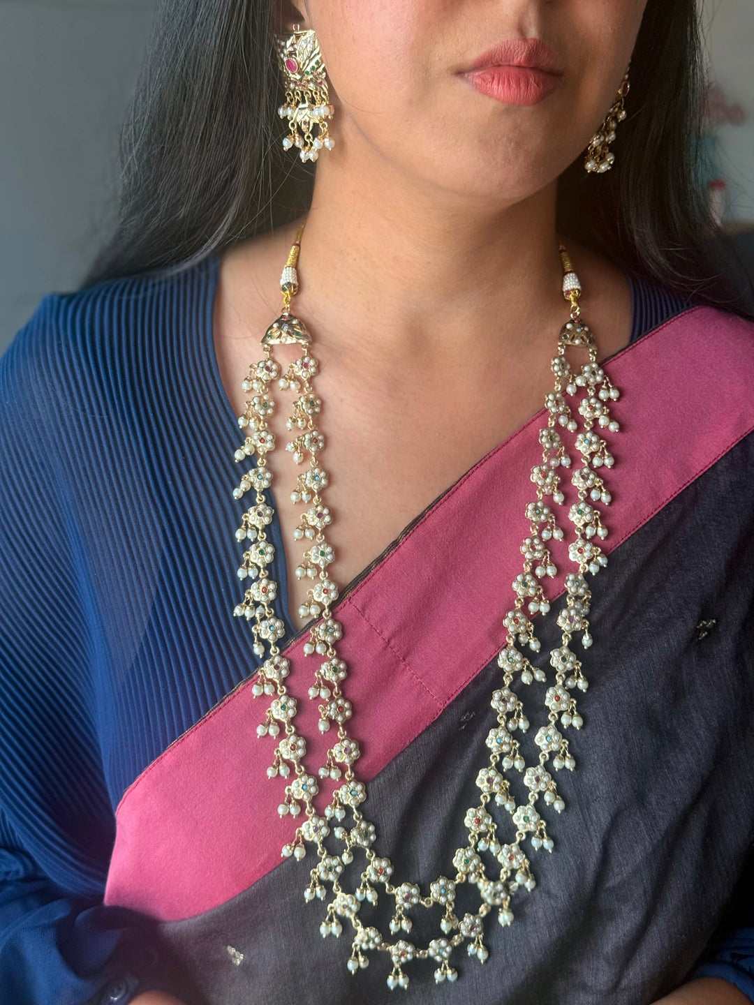 Handmade Jadau Necklace Set 18K Gold Plated | SHIVKA