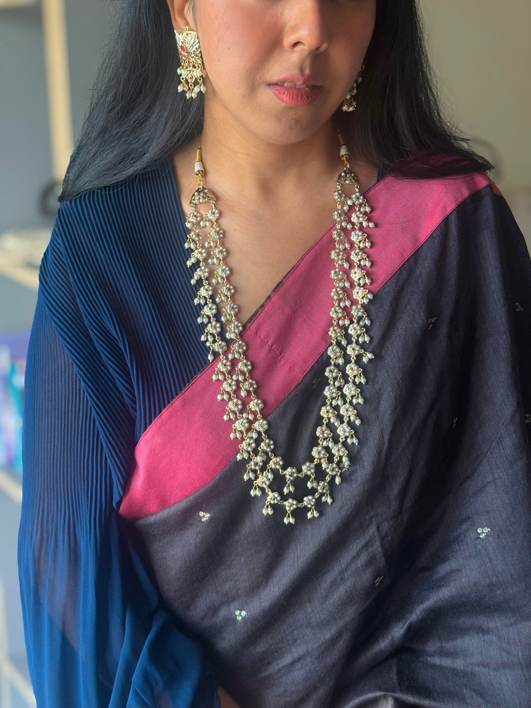 Handmade Jadau Necklace Set 18K Gold Plated | SHIVKA