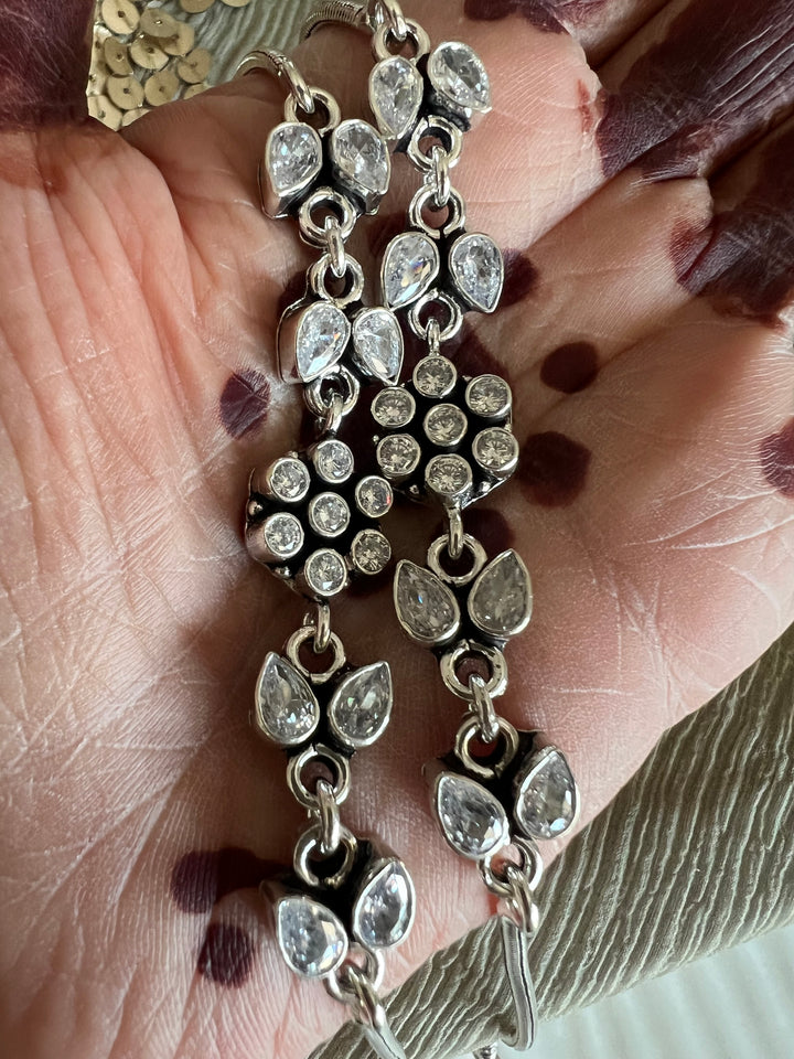 Pure 925 Silver Anklets- Set of 2