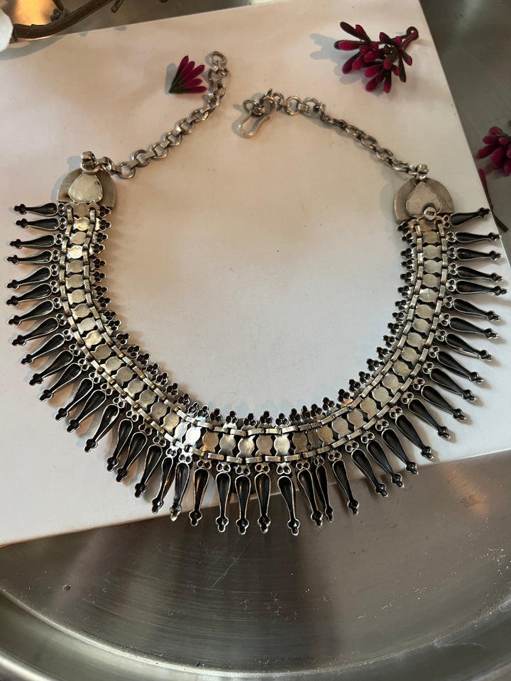 Pure 925 Silver Kundan Necklace