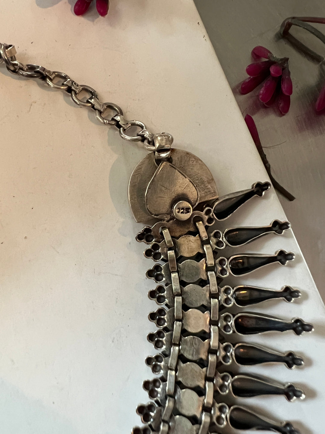 Pure 925 Silver Kundan Necklace