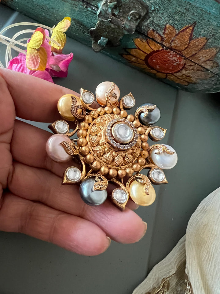 Statement Kundan Ring - A Touch of Timeless Beauty