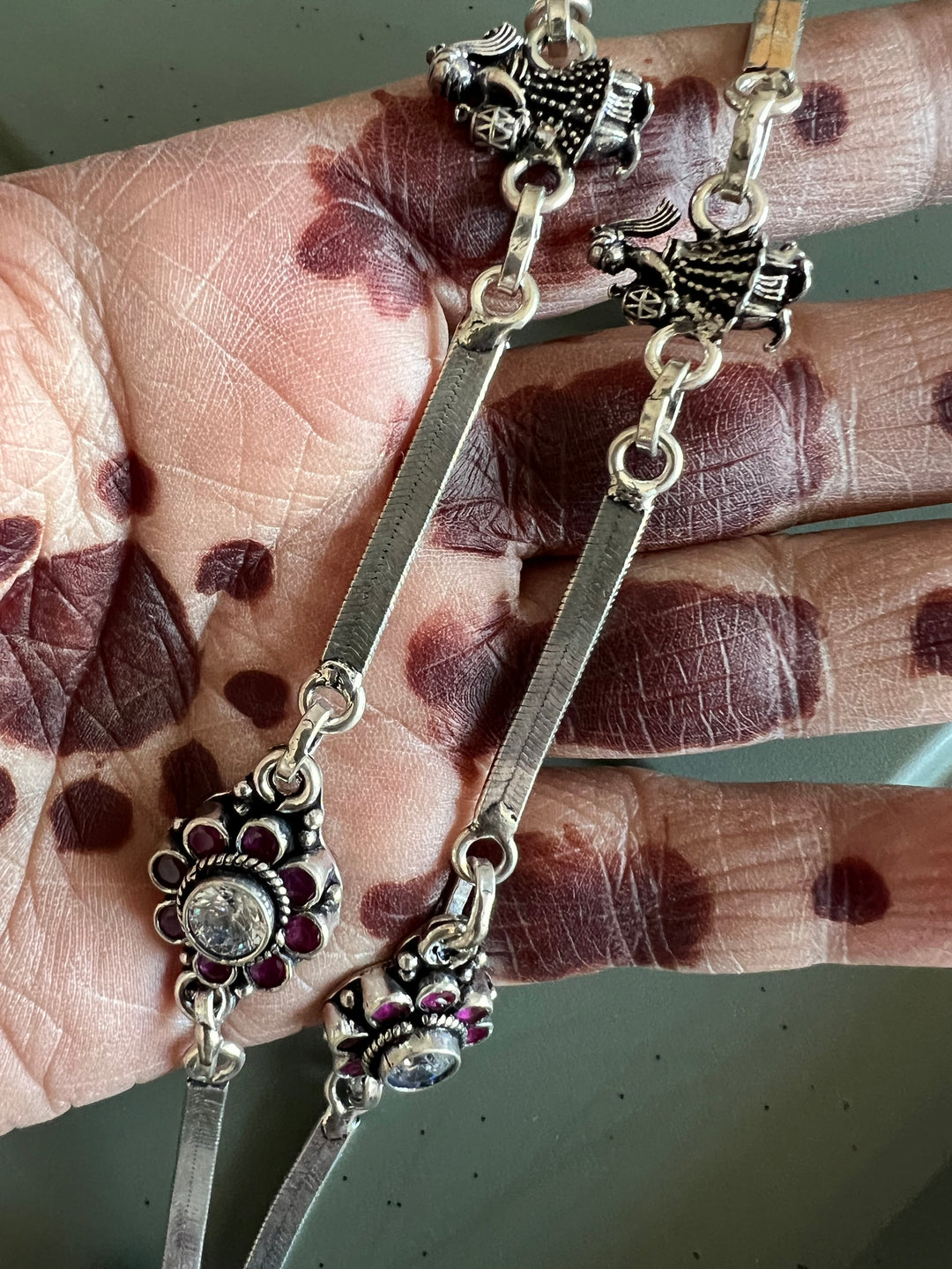 Pure 925 Silver Anklets- Set of 2