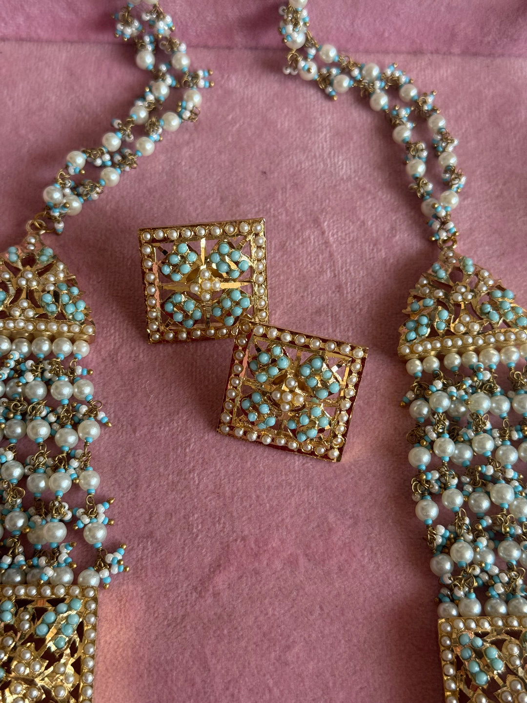 Handmade Jadau Necklace Set 18K Gold Plated | SHIVKA