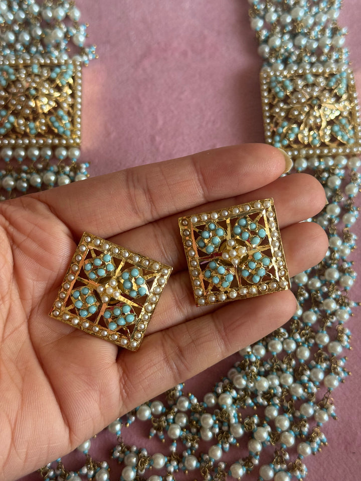 Handmade Jadau Necklace Set 18K Gold Plated | SHIVKA