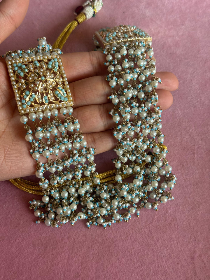 Handmade Jadau Necklace Set 18K Gold Plated | SHIVKA