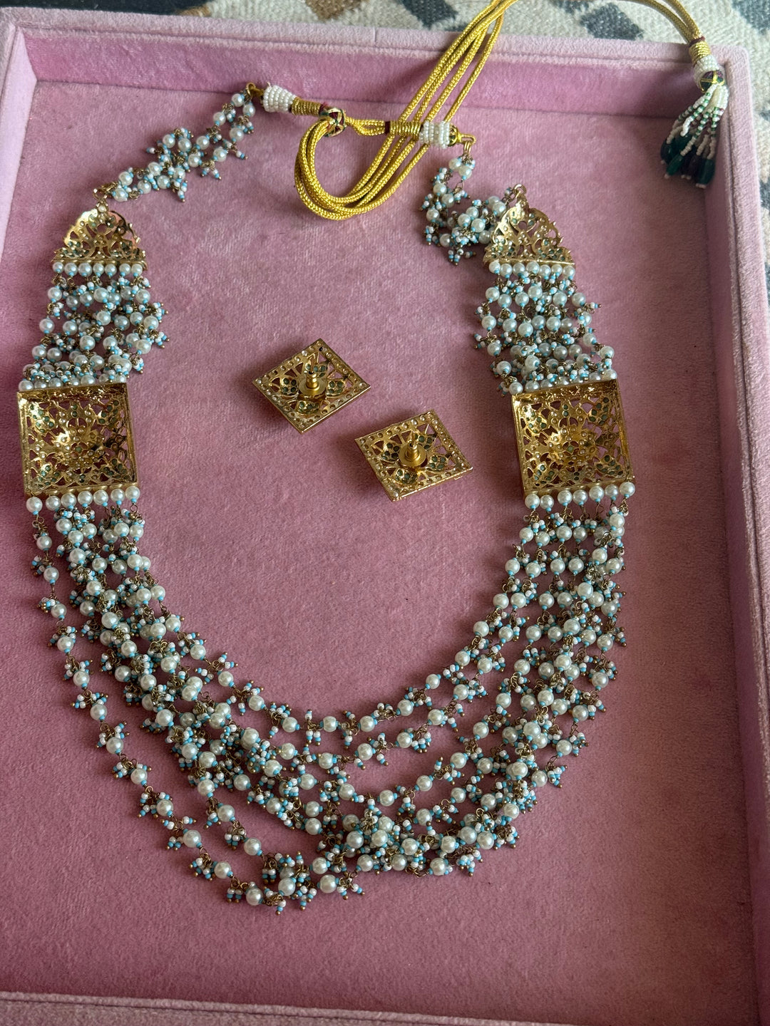 Handmade Jadau Necklace Set 18K Gold Plated | SHIVKA