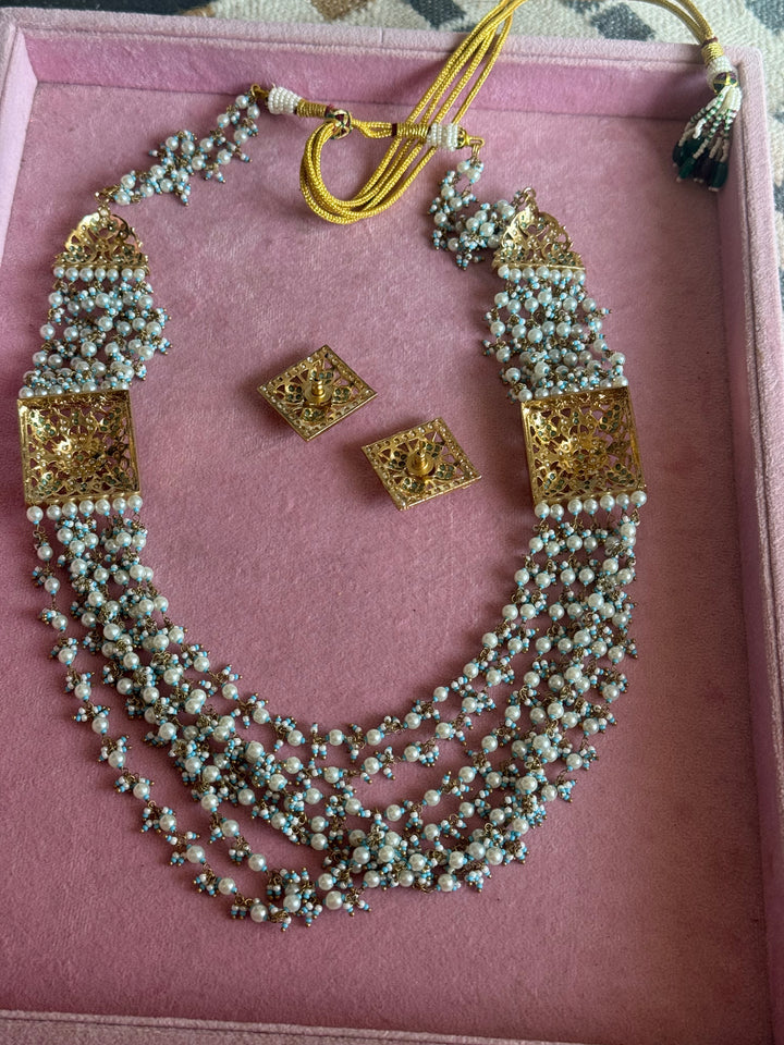 Handmade Jadau Necklace Set 18K Gold Plated | SHIVKA