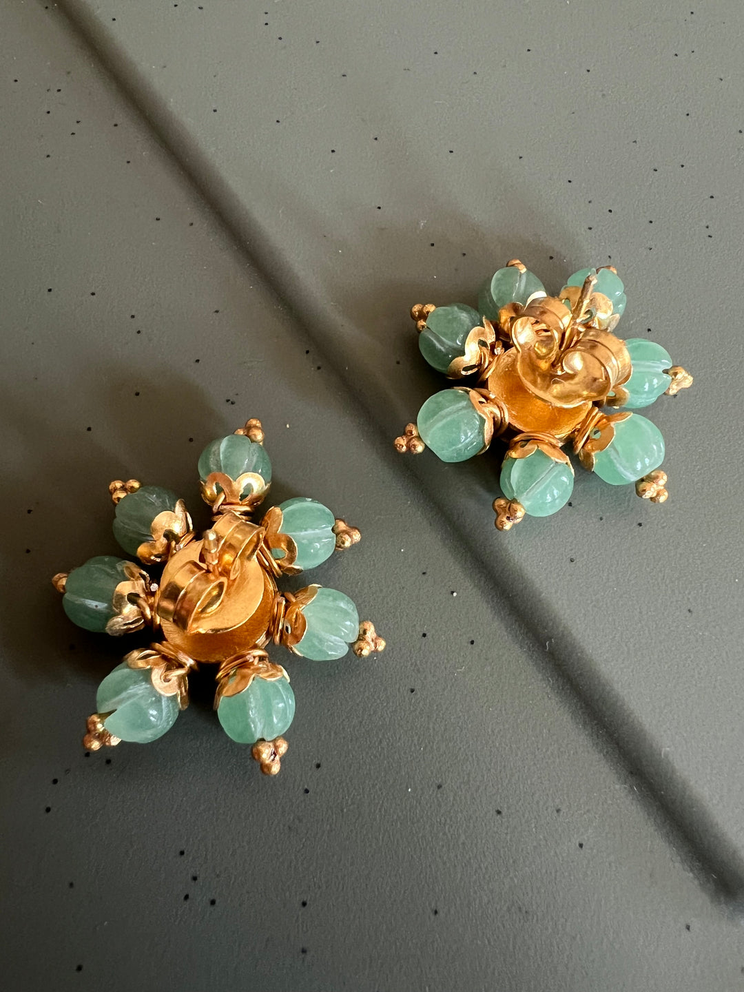 Elegant Jadau Kundan 925 Silver Earrings