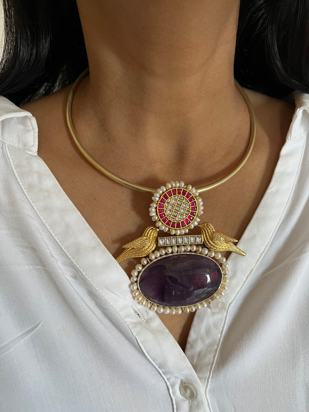 Pure 925 Silver Hasli Necklace