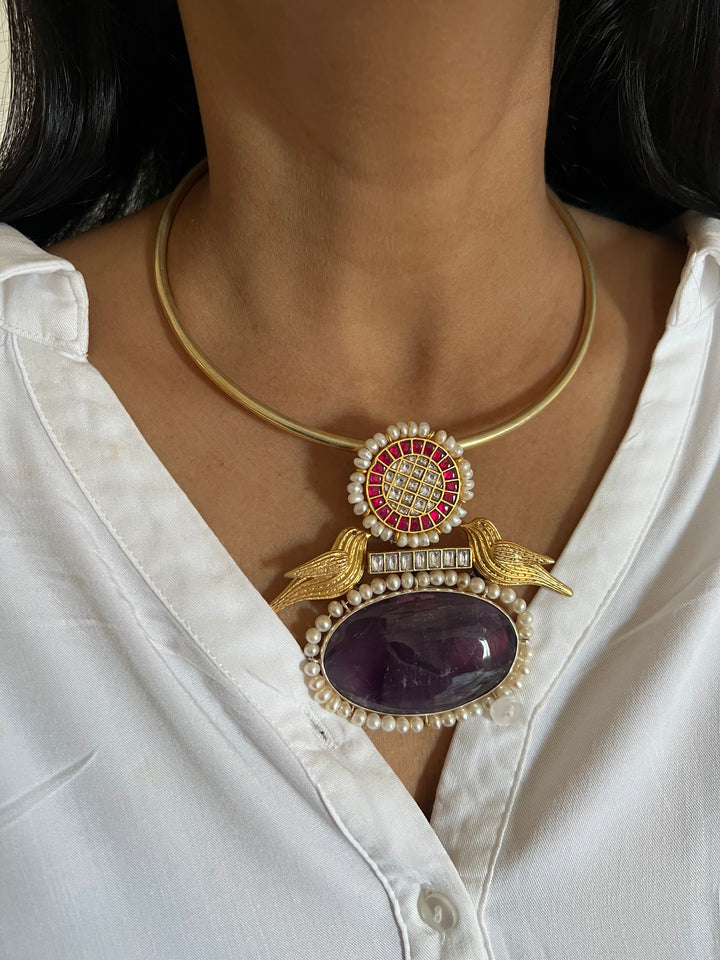 Pure 925 Silver Hasli Necklace