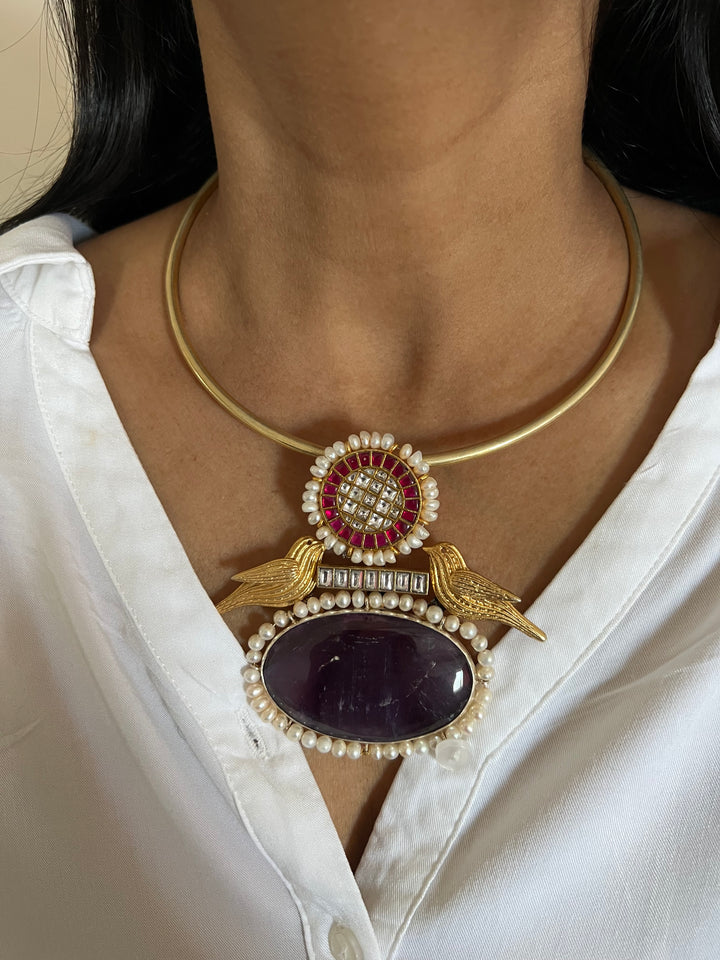 Pure 925 Silver Hasli Necklace