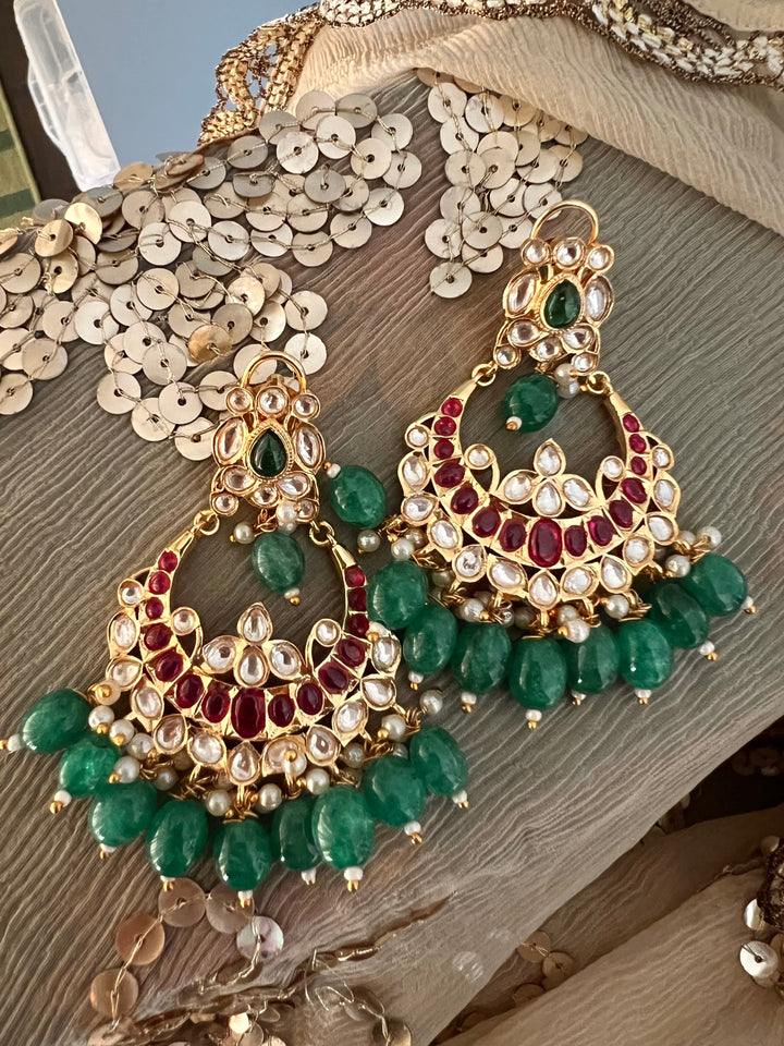 Beautiful Pearl and Kundan Chandbalis - Premium Quality, Exquisite Craftsmanship