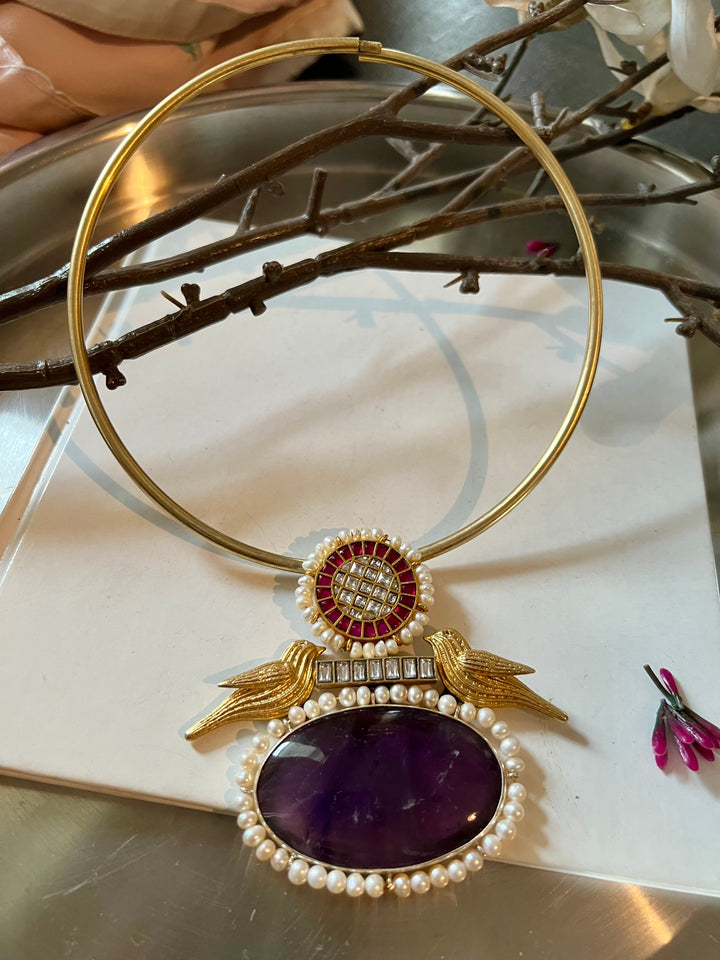 Pure 925 Silver Hasli Necklace