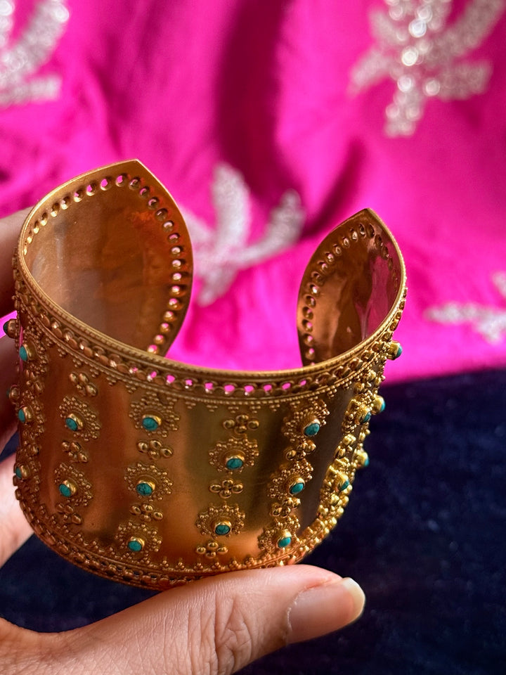 Handmade 925 Silver Turquoise Cuff Bracelet | SHIVKA