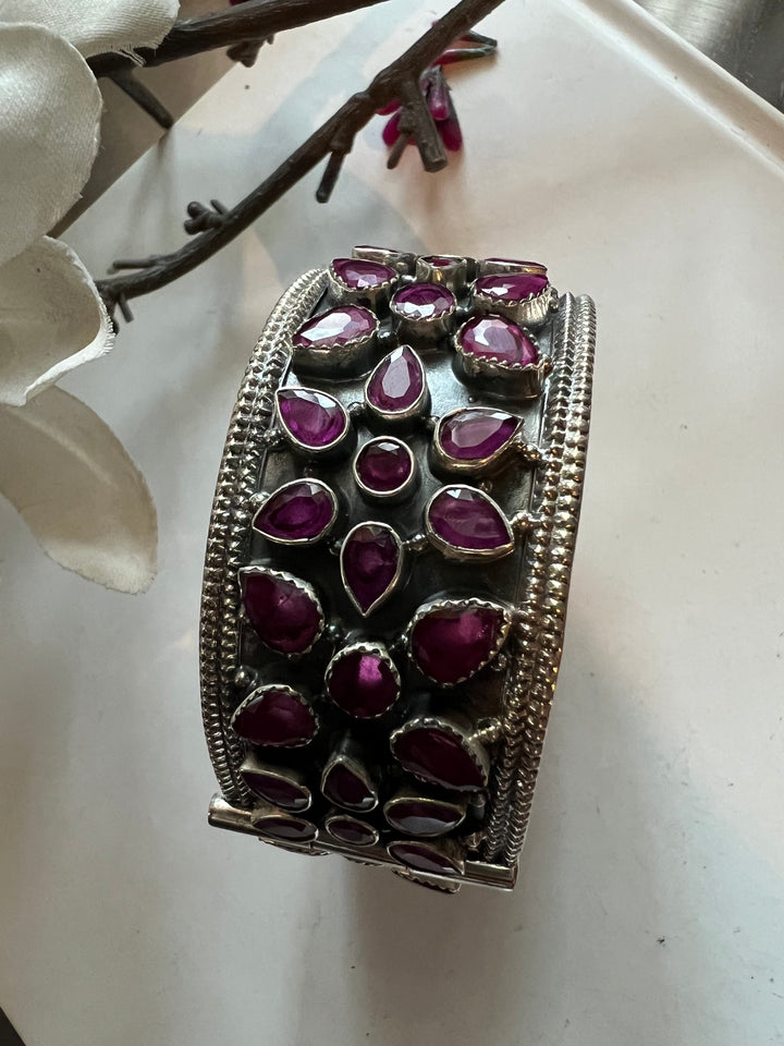 Statement Stones Pure 925 Silver Kada