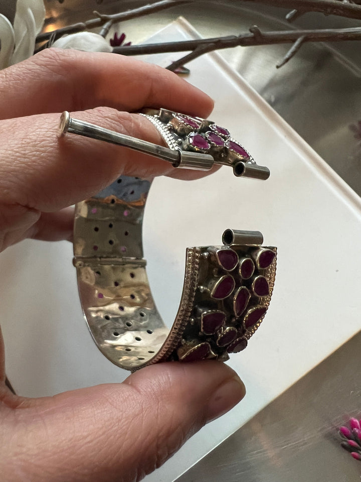 Statement Stones Pure 925 Silver Kada