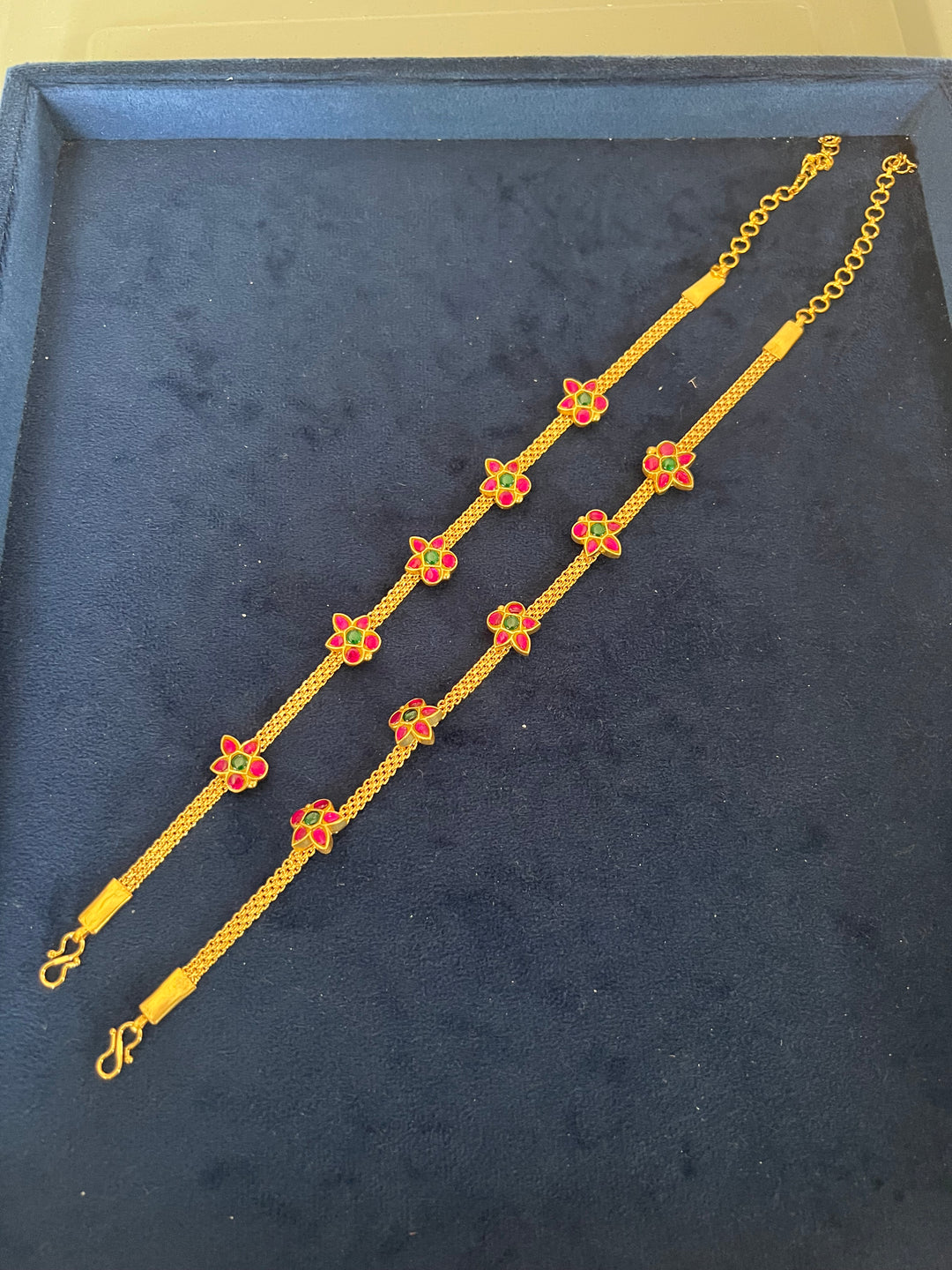 Jadau Pair of Anklets- Set of Two