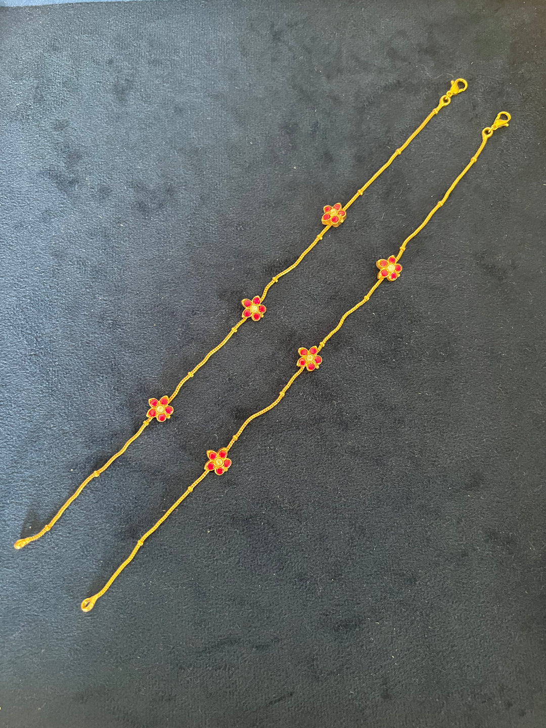 Jadau Pair of Anklets- Set of Two