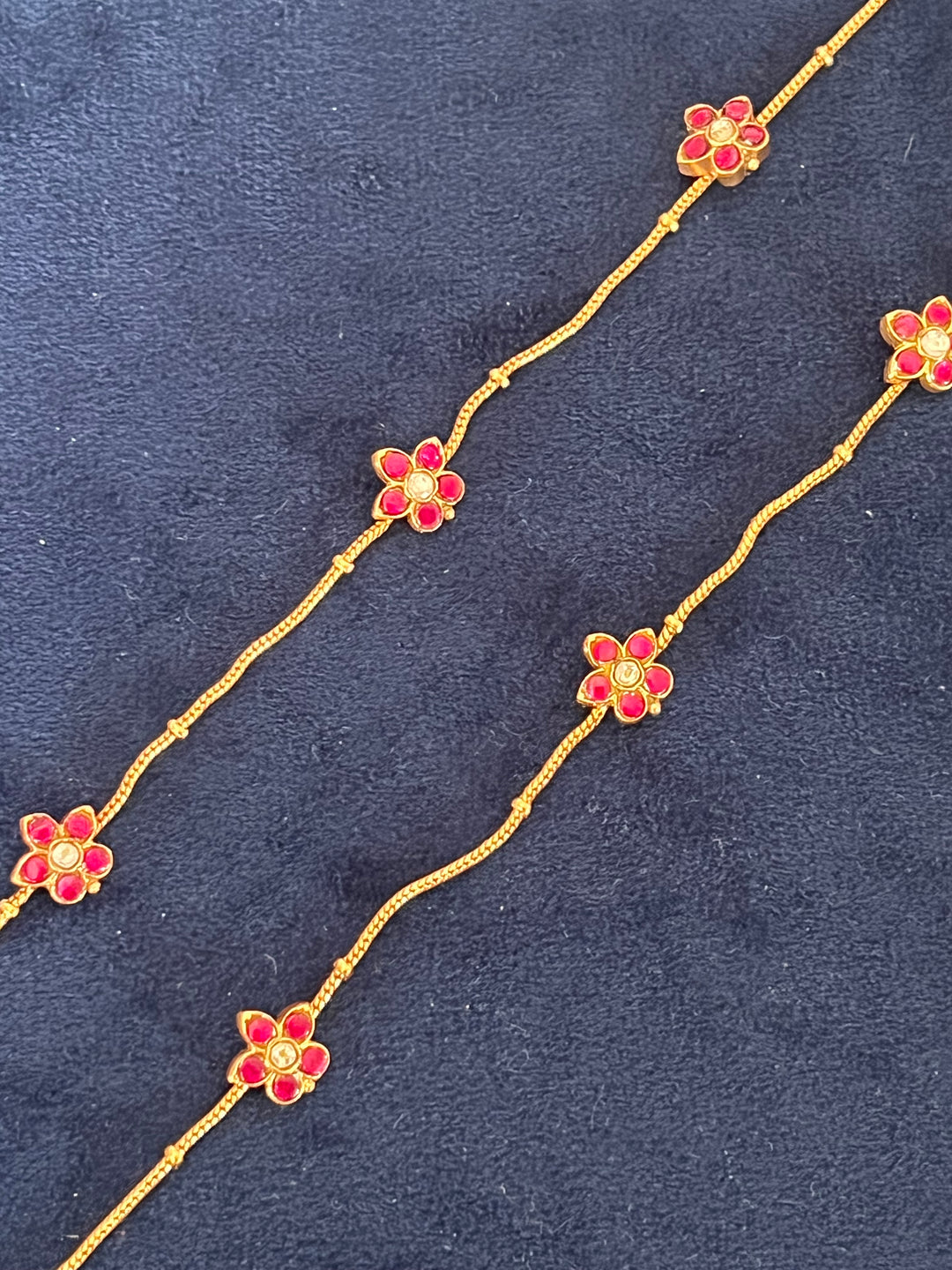 Jadau Pair of Anklets- Set of Two