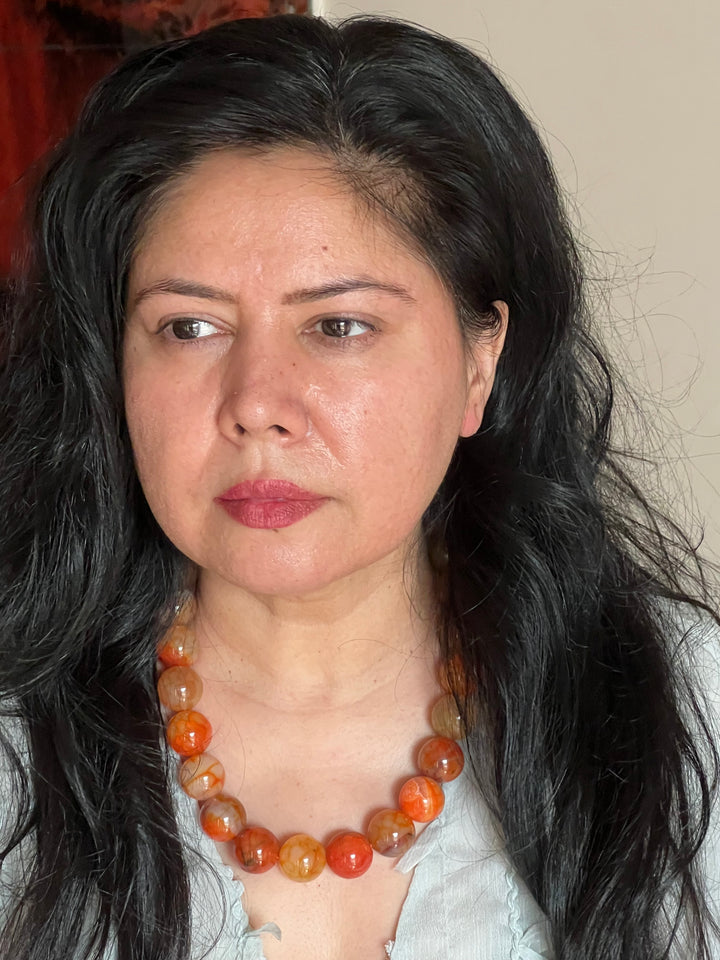Exquisite Natural Carnelian Necklace - Premium Quality Craftsmanship