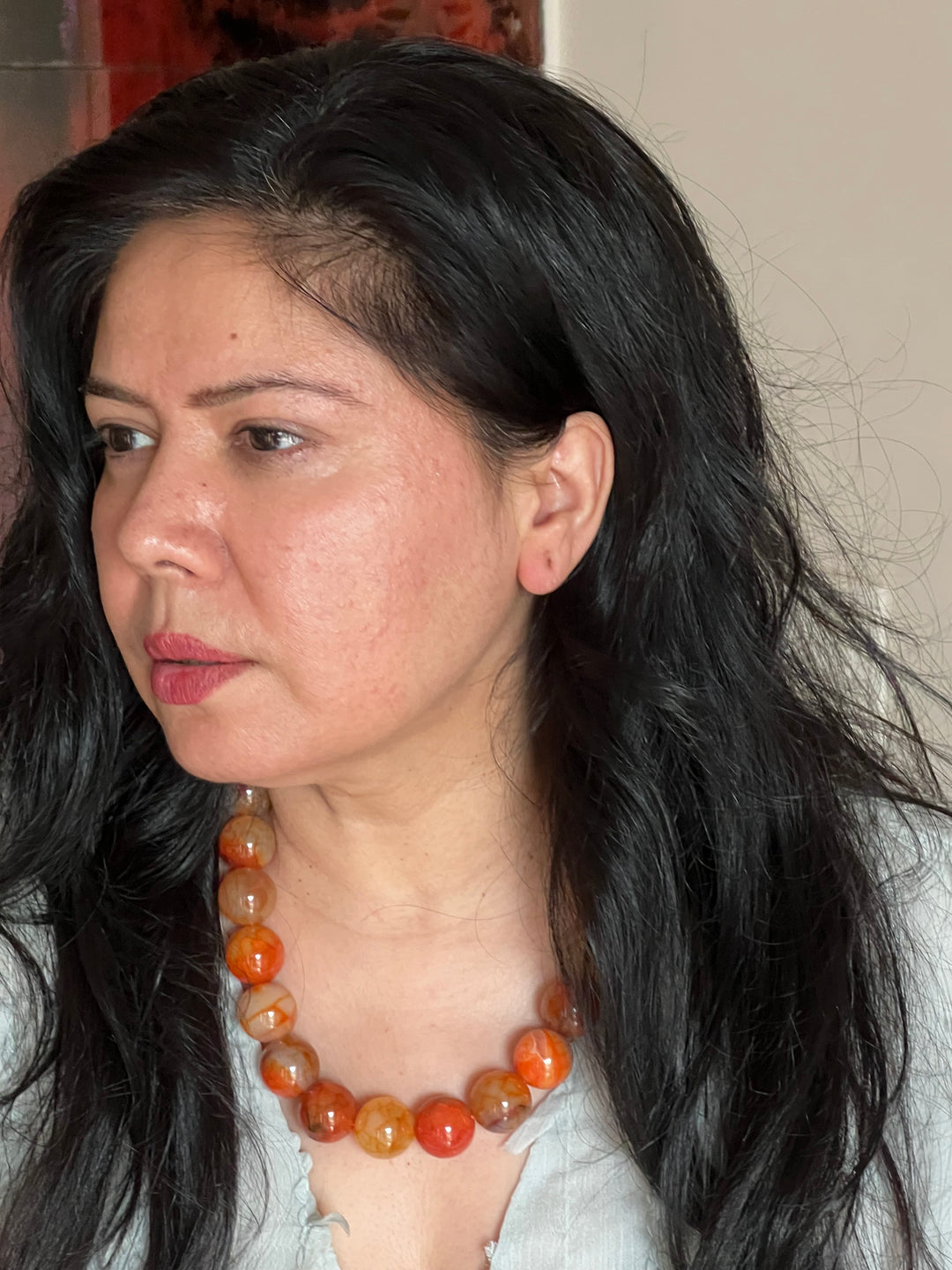 Exquisite Natural Carnelian Necklace - Premium Quality Craftsmanship