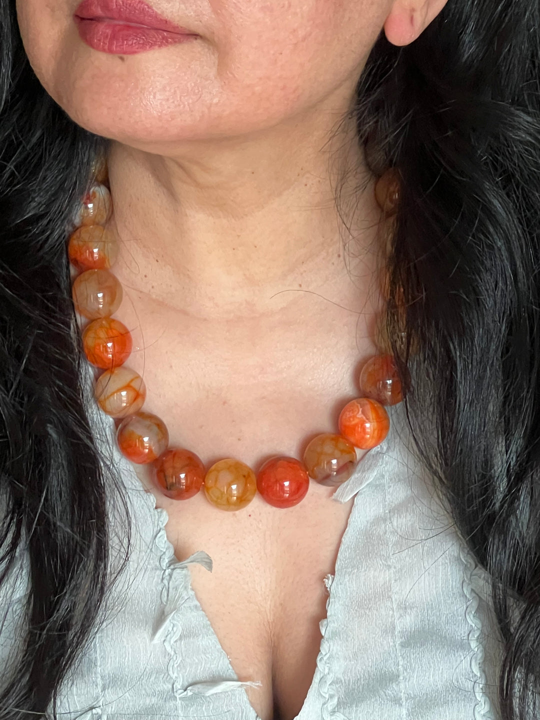 Exquisite Natural Carnelian Necklace - Premium Quality Craftsmanship