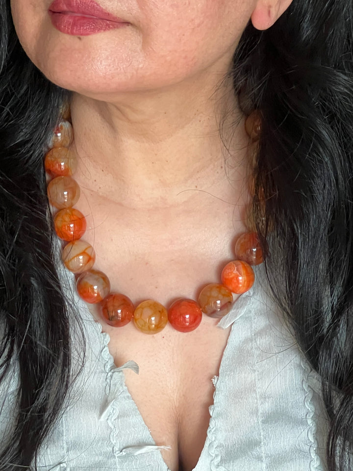 Exquisite Natural Carnelian Necklace - Premium Quality Craftsmanship