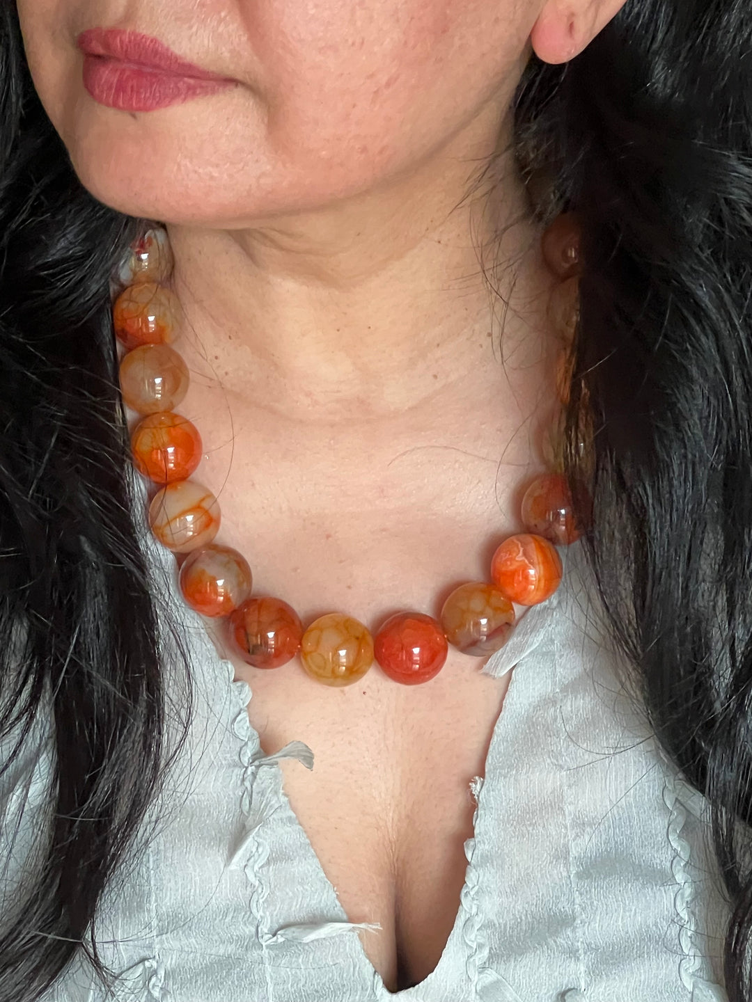 Exquisite Natural Carnelian Necklace - Premium Quality Craftsmanship