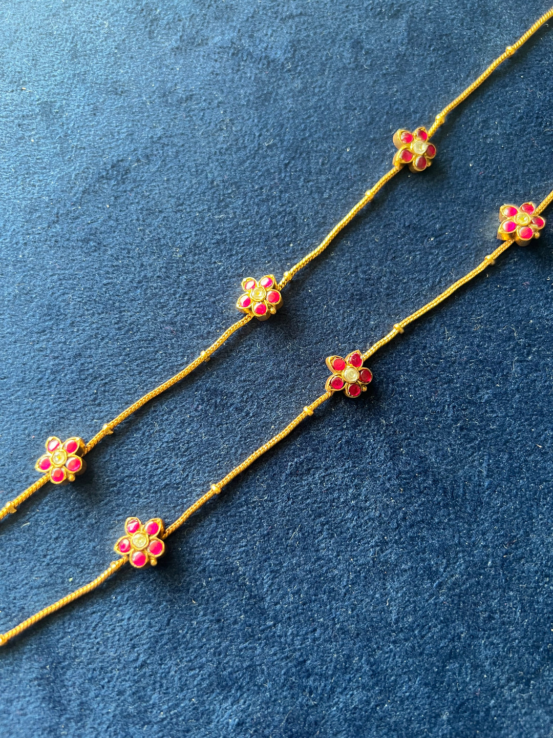 Jadau Pair of Anklets- Set of Two