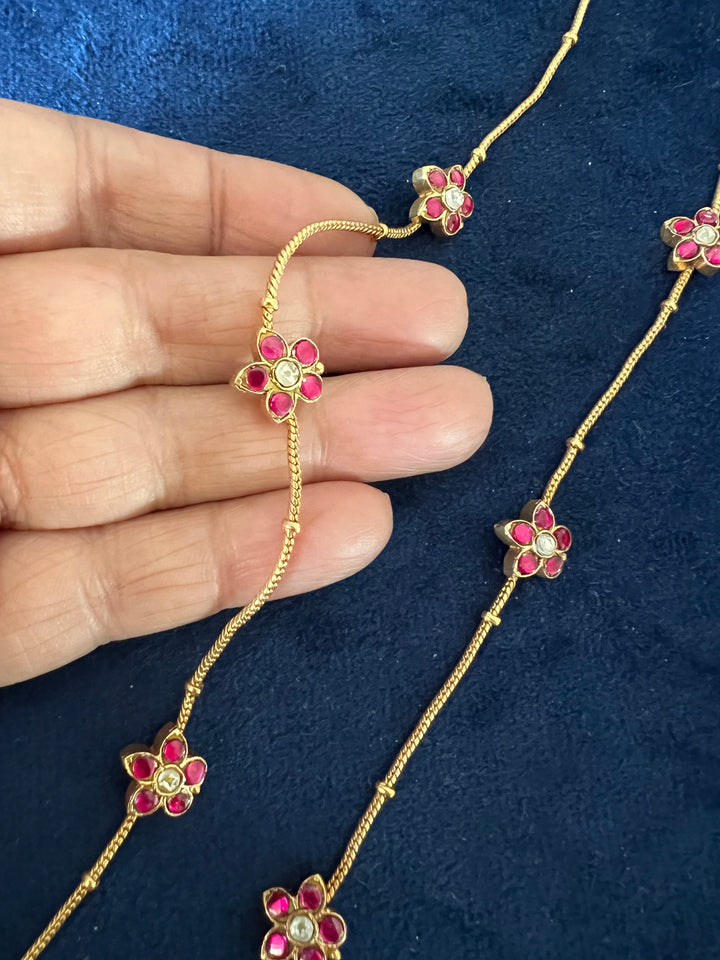 Jadau Pair of Anklets- Set of Two