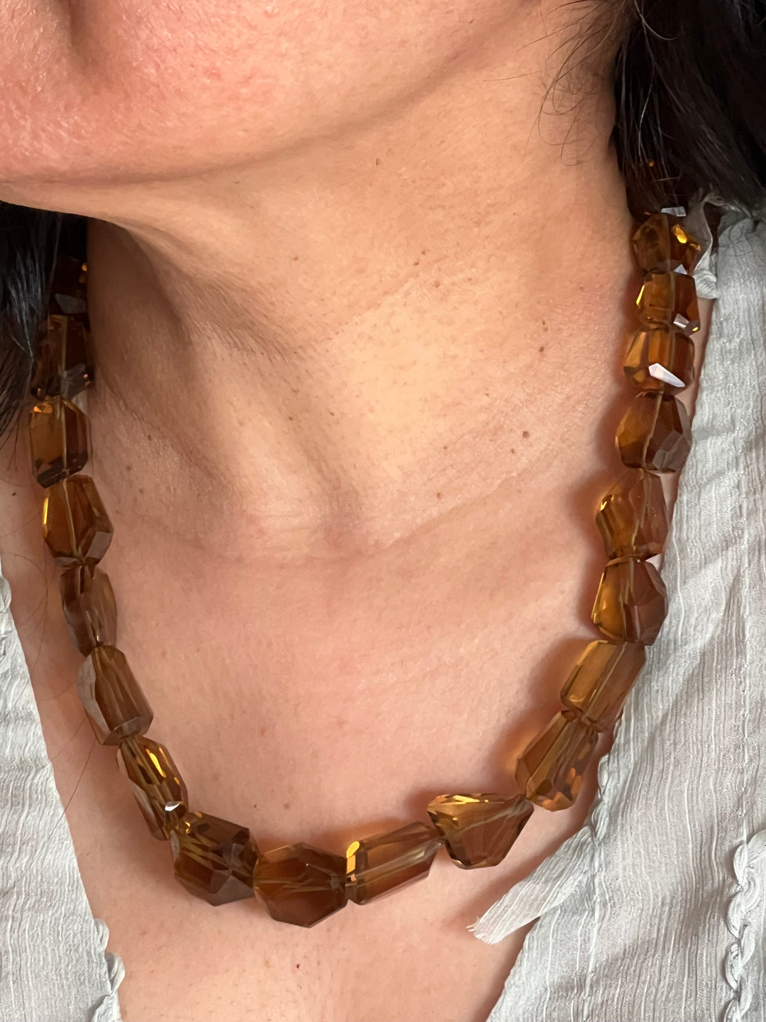 Exquisite Natural Beer Quartz Necklace - Premium Quality Craftsmanship