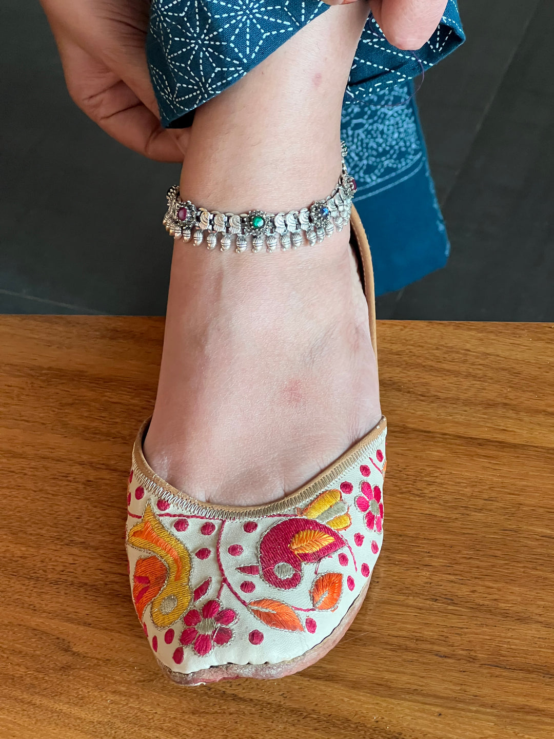 Pure 925 Silver Marcasite Anklets- Set of 2