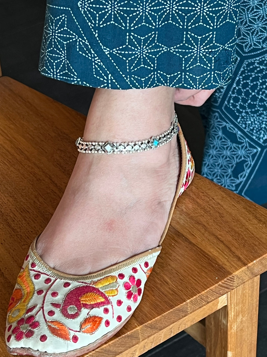 Pure 925 Silver Marcasite Anklets- Set of 2