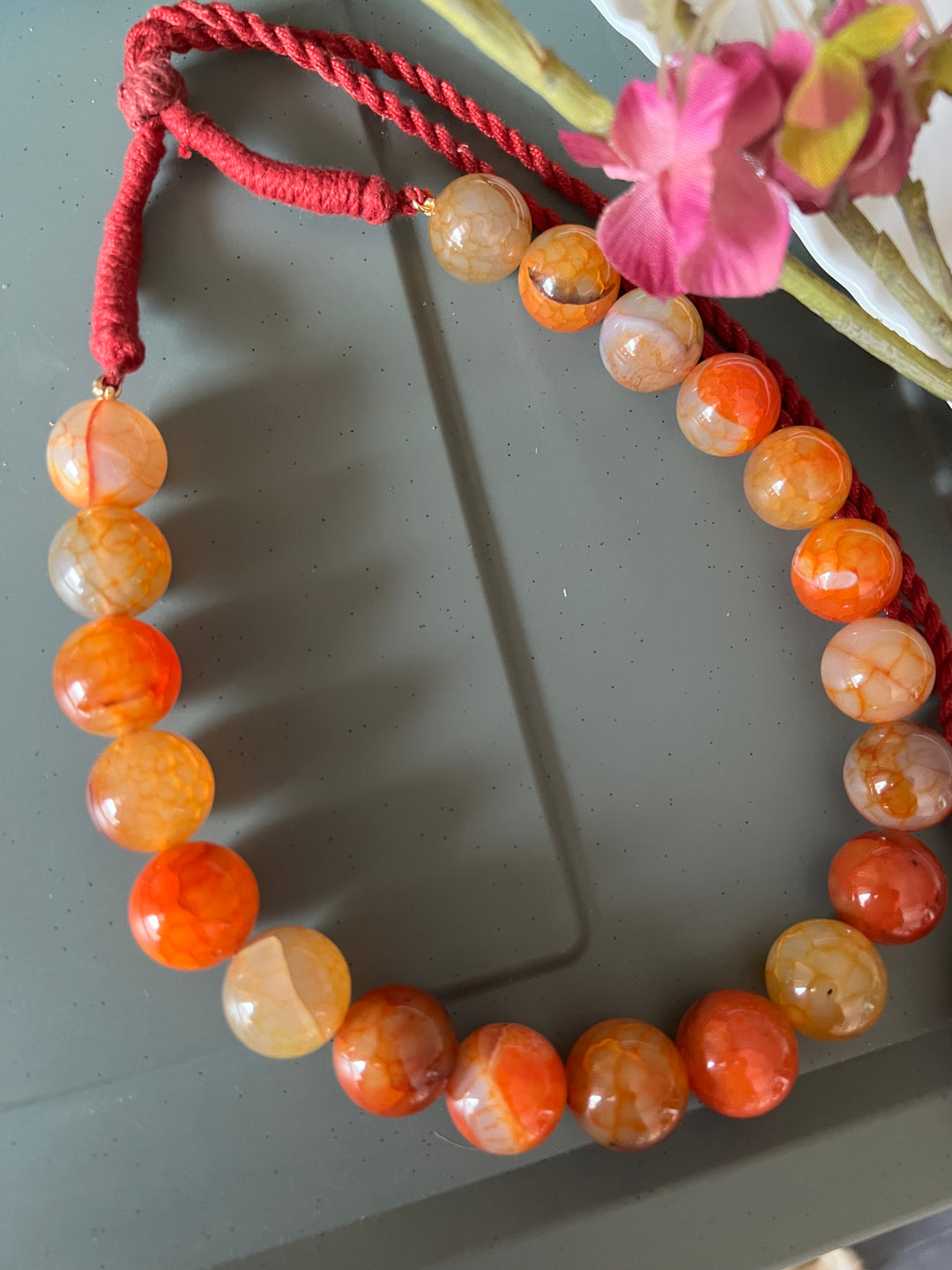 Exquisite Natural Carnelian Necklace - Premium Quality Craftsmanship