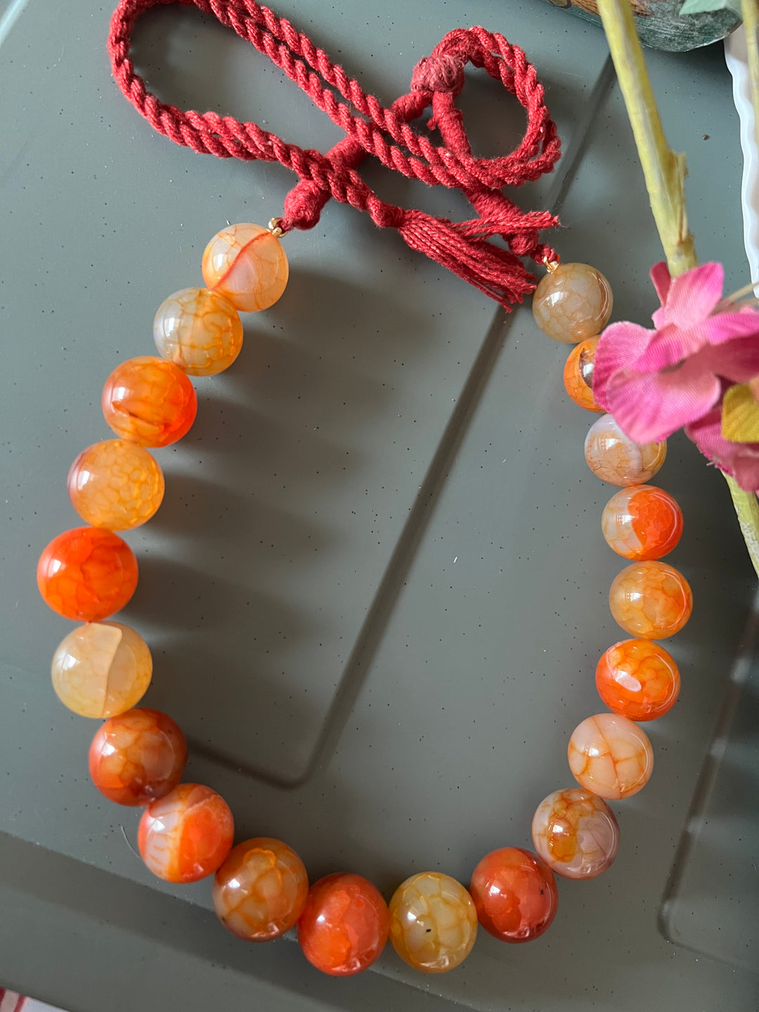 Exquisite Natural Carnelian Necklace - Premium Quality Craftsmanship