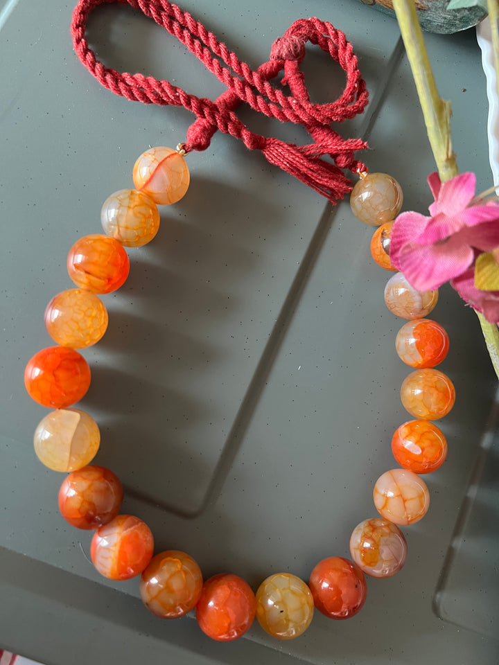 Exquisite Natural Carnelian Necklace - Premium Quality Craftsmanship