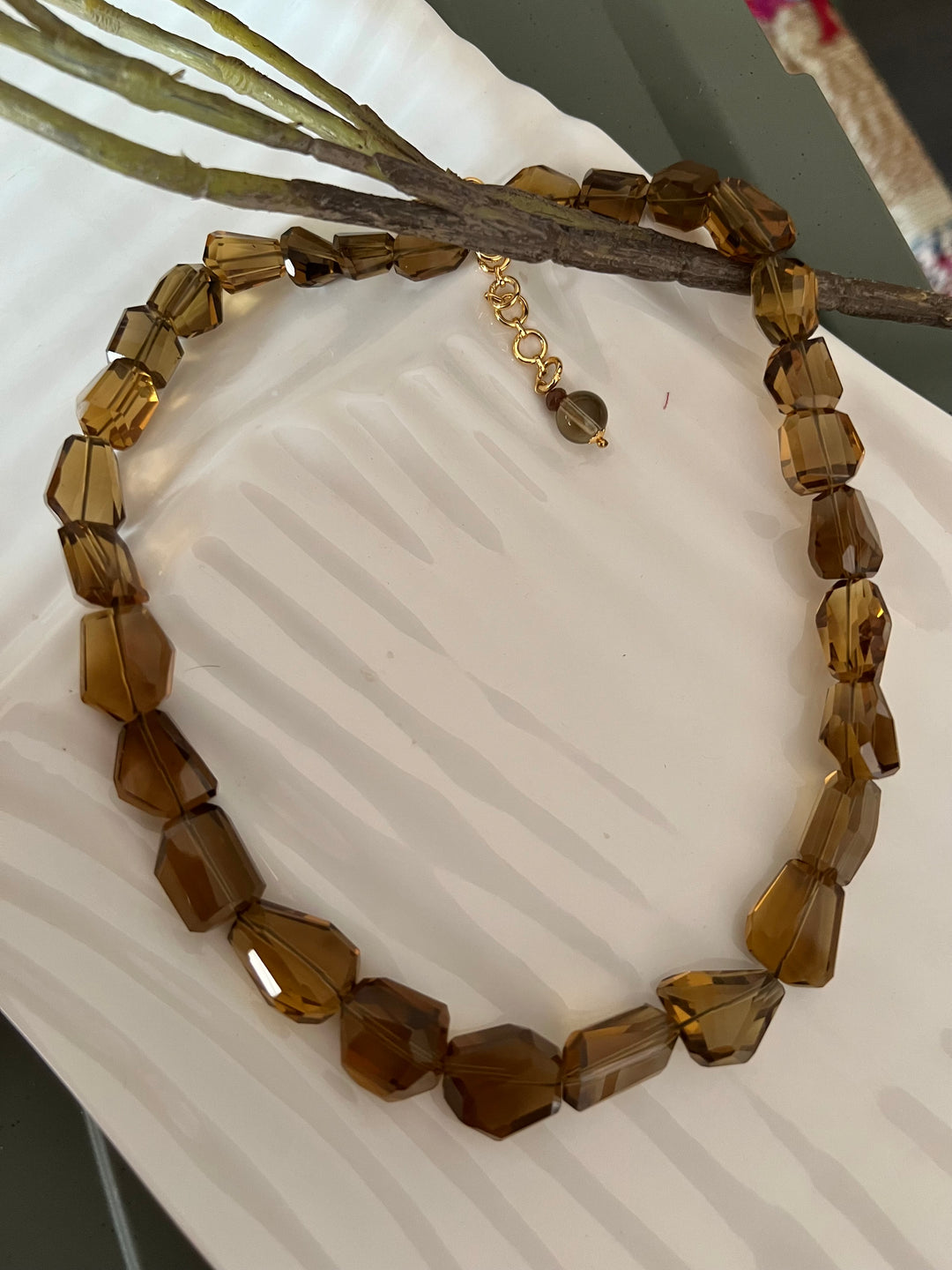 Exquisite Natural Beer Quartz Necklace - Premium Quality Craftsmanship