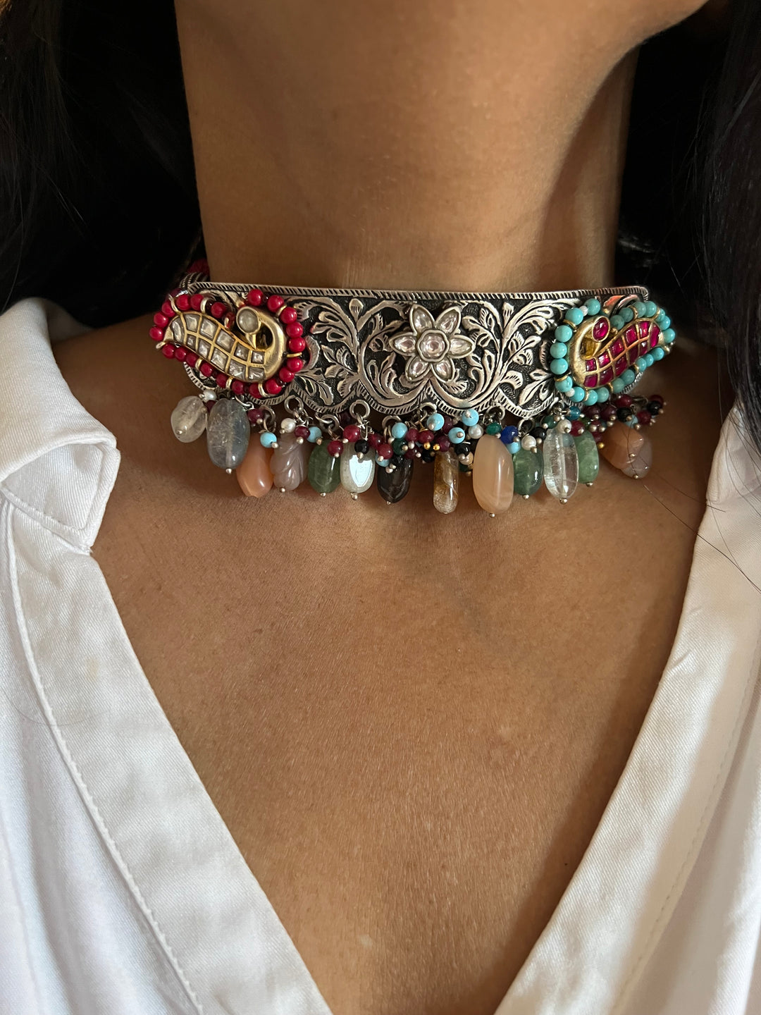 Designer Pure 925 Silver Choker