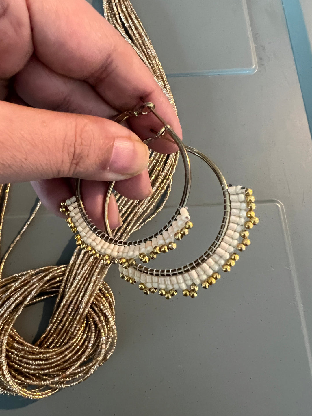 Knotty Necklace with Statement Earrings