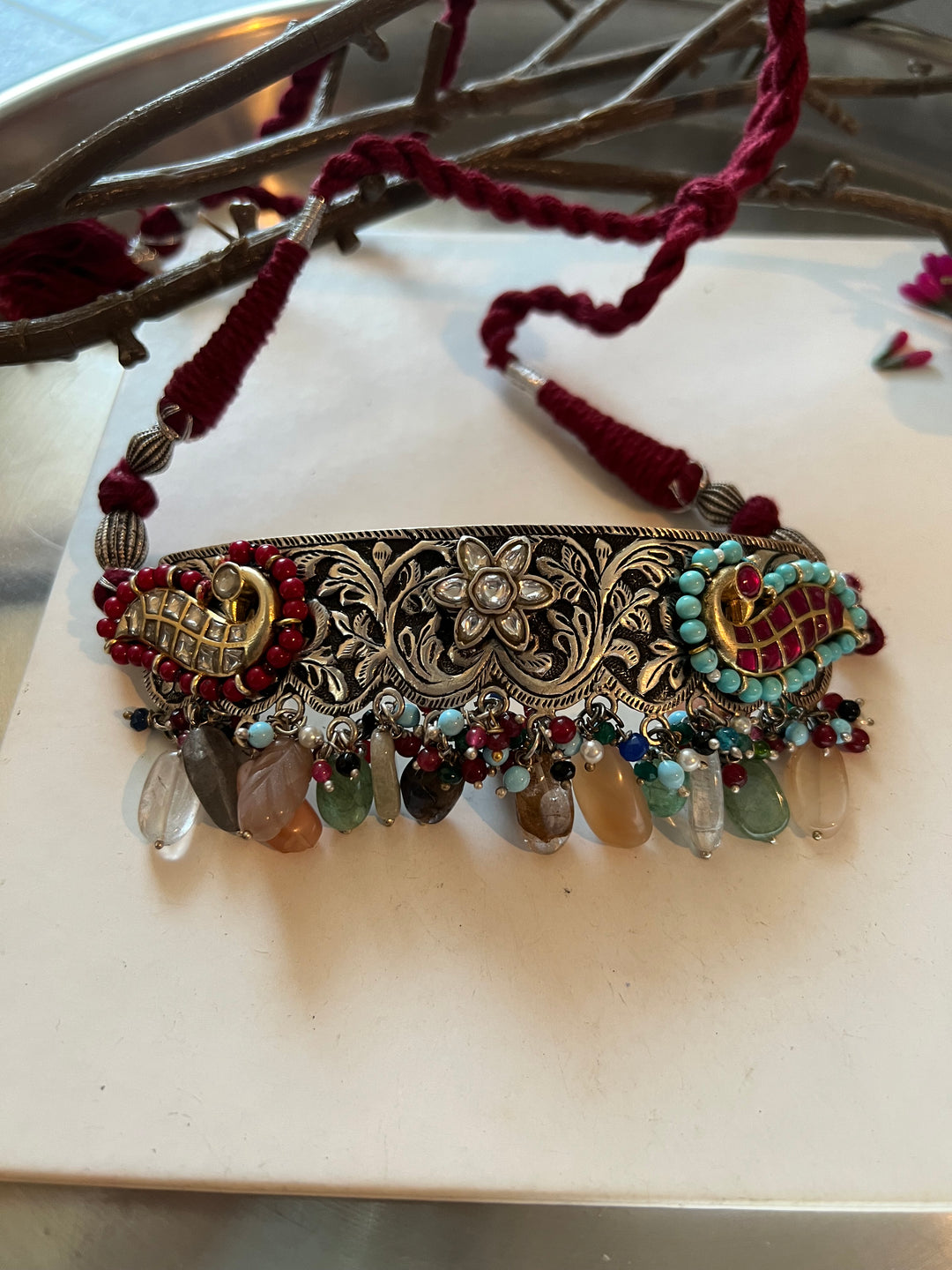 Designer Pure 925 Silver Choker