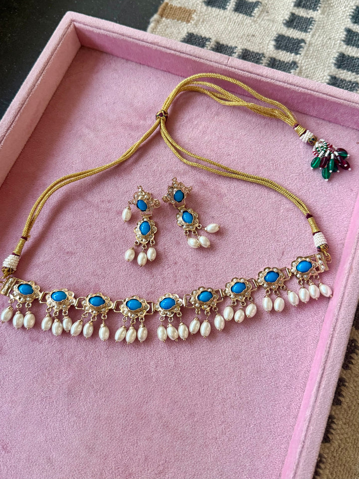 Statement Necklace Set | 18k Gold Plated | Turquoise