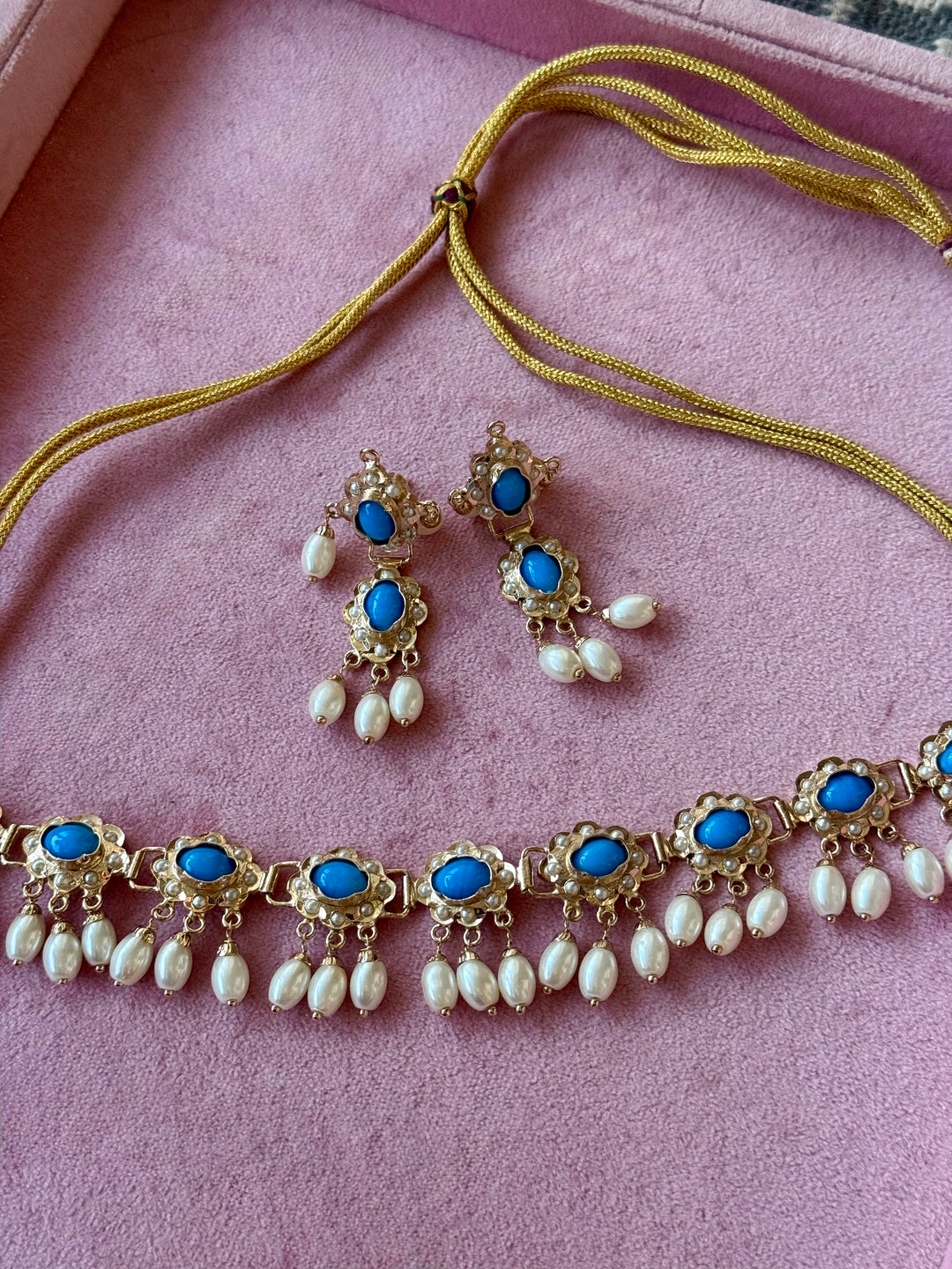 Statement Necklace Set | 18k Gold Plated | Turquoise
