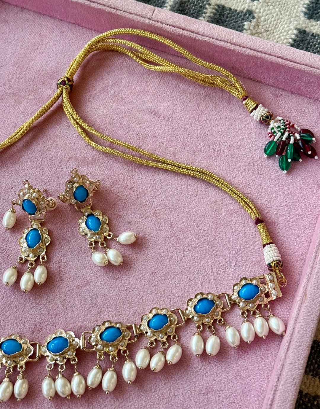 Statement Necklace Set | 18k Gold Plated | Turquoise